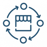 Blue Supply Chain Icon